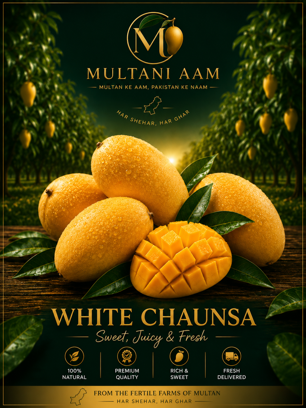 Premium White Chaunsa Mangoes | Sweetness of Multan